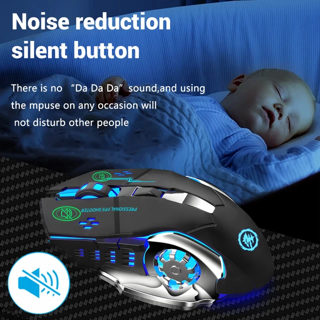 Rechargeable Wireless Mouse Gaming Computer Silent Bluetooth Mouse USB Mechanical E-Sports Backlight PC Gamer Mouse For Computer 2