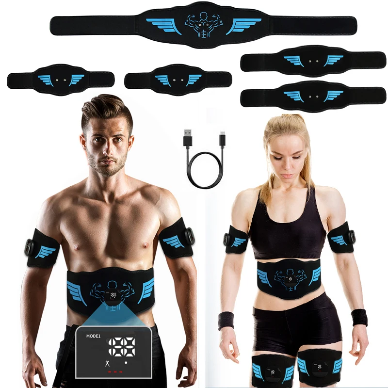 EMSAbdominalToningBeltMuscleStimulatorCaloriesDisplayAbs