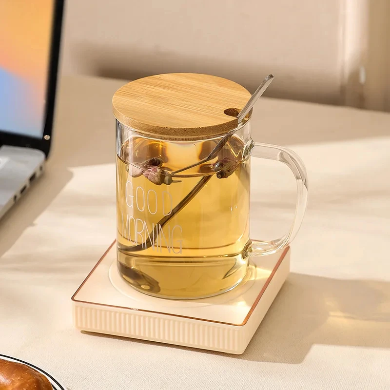 Cup Heater Mug Warmer Electric Hot Plate 55C Thermostatic Heating Pad Warm Coaster For Coffee Milk Tea Friends Gift 110V/220V 3