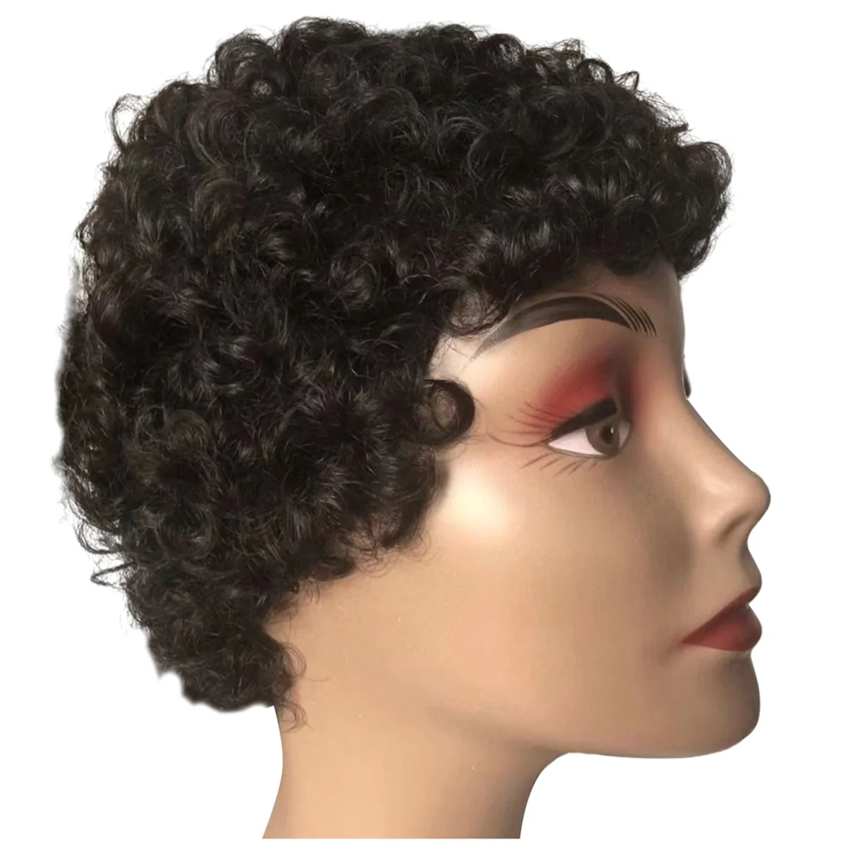 

Ветер Летающий дешевый короткий вьющийся человеческий волос парик для женщин Remy бразильский хиар парик афро вьющийся короткий человеческий парик, черный