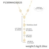 Nivora mode longue chaîne en acier inoxydable colliers pour femmes PVD véritable plaqué or métal femme collier fête Banquet bijoux
