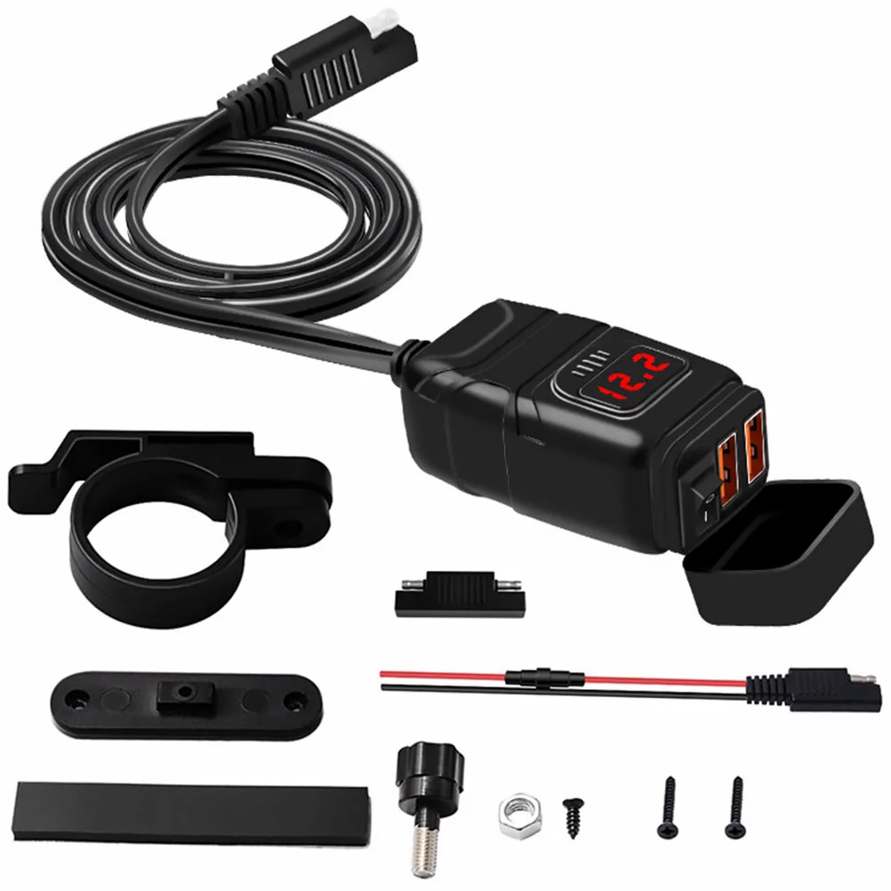 

1 Set Cellphone Motorcycle Waterproof USB Car Adapter