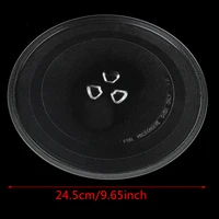 Plateau à disque en verre pour four à micro-ondes 245mm, plateau tournant de type Y, plaques à palette plates inférieures 3
