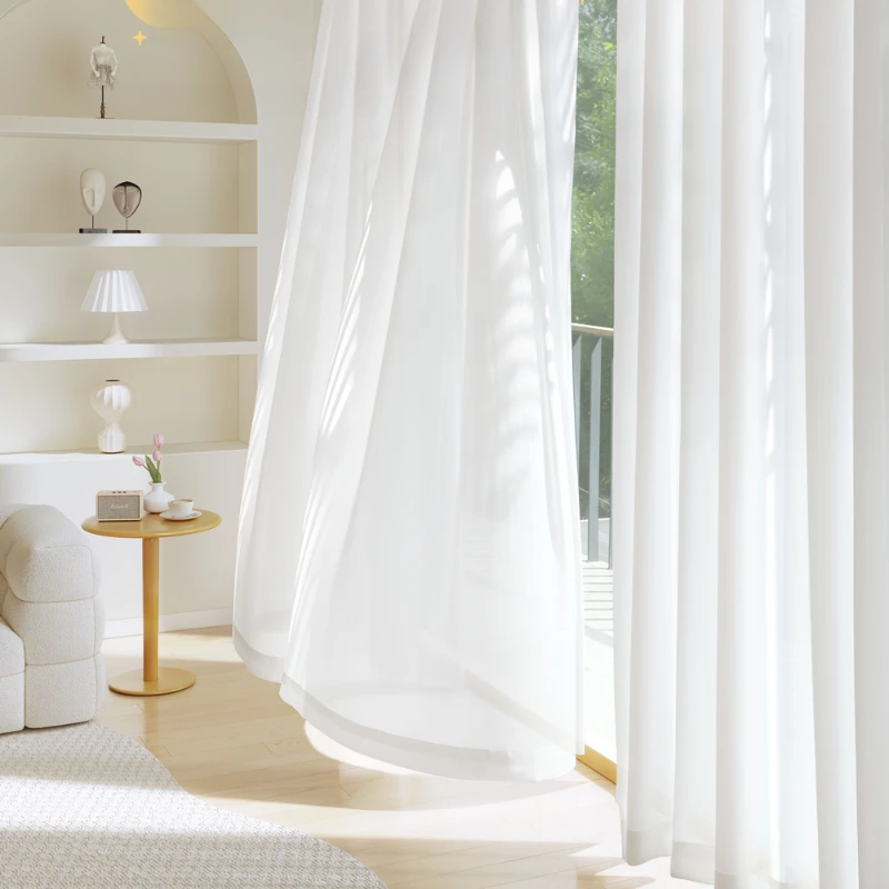 Cat-Proof Sheer Curtains for Living Room Balcony Voile Light Filtering Privacy Anti-Snag Reinforced Tulle Drapes Modern Design - Image 3