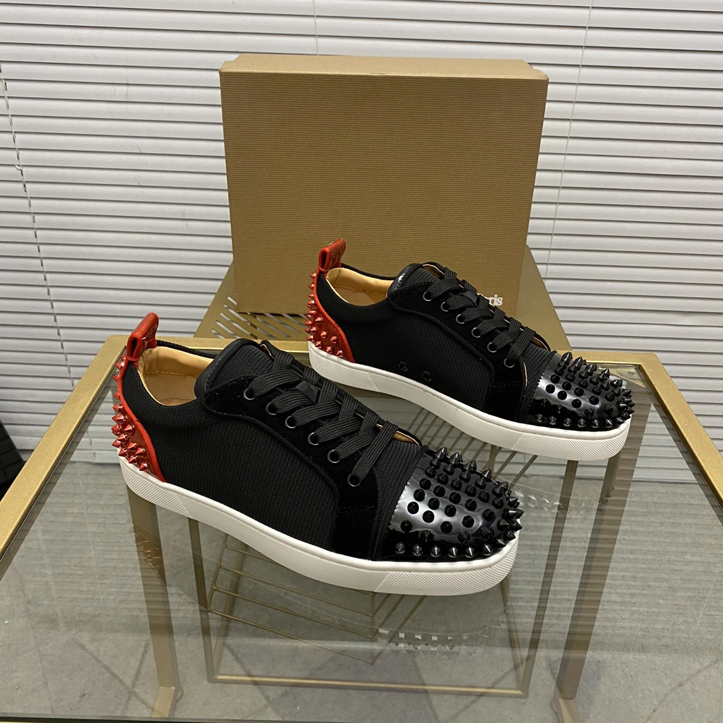 

LUXURYDITA Designer Men Casual Sneakers Real Leather Red sole Luxury Womens Tennis Shoes 35-48 Fashion Unisex loafers MD165