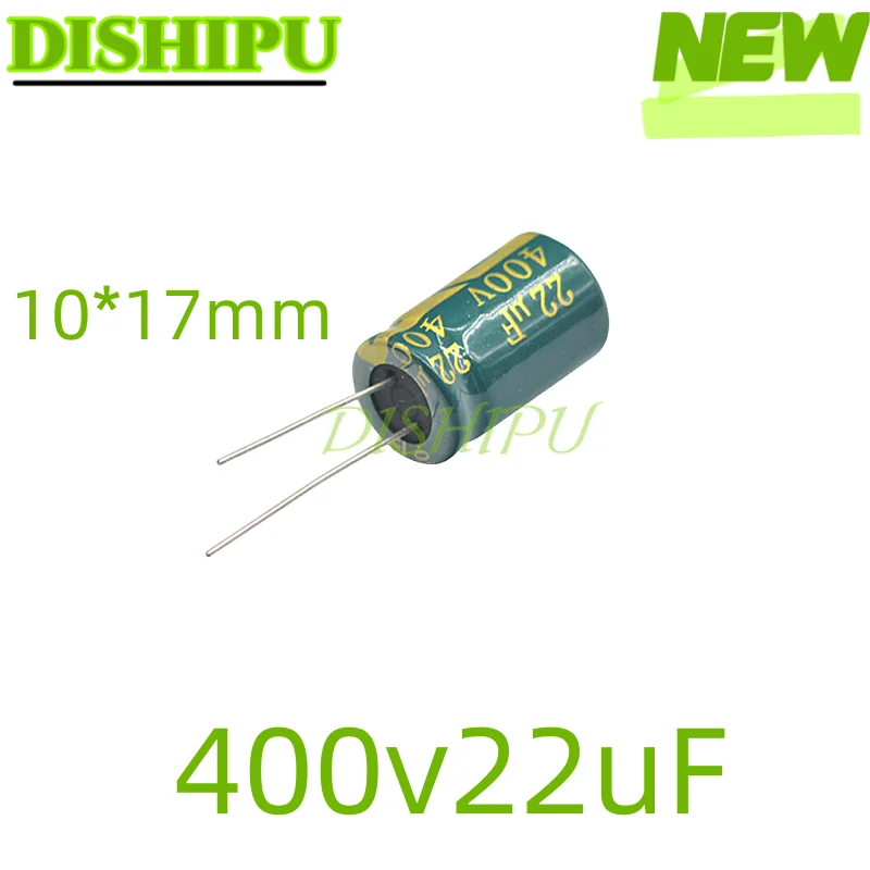 10pcs 400v22uF aluminum electrolytic capacitor volume 10*17mm