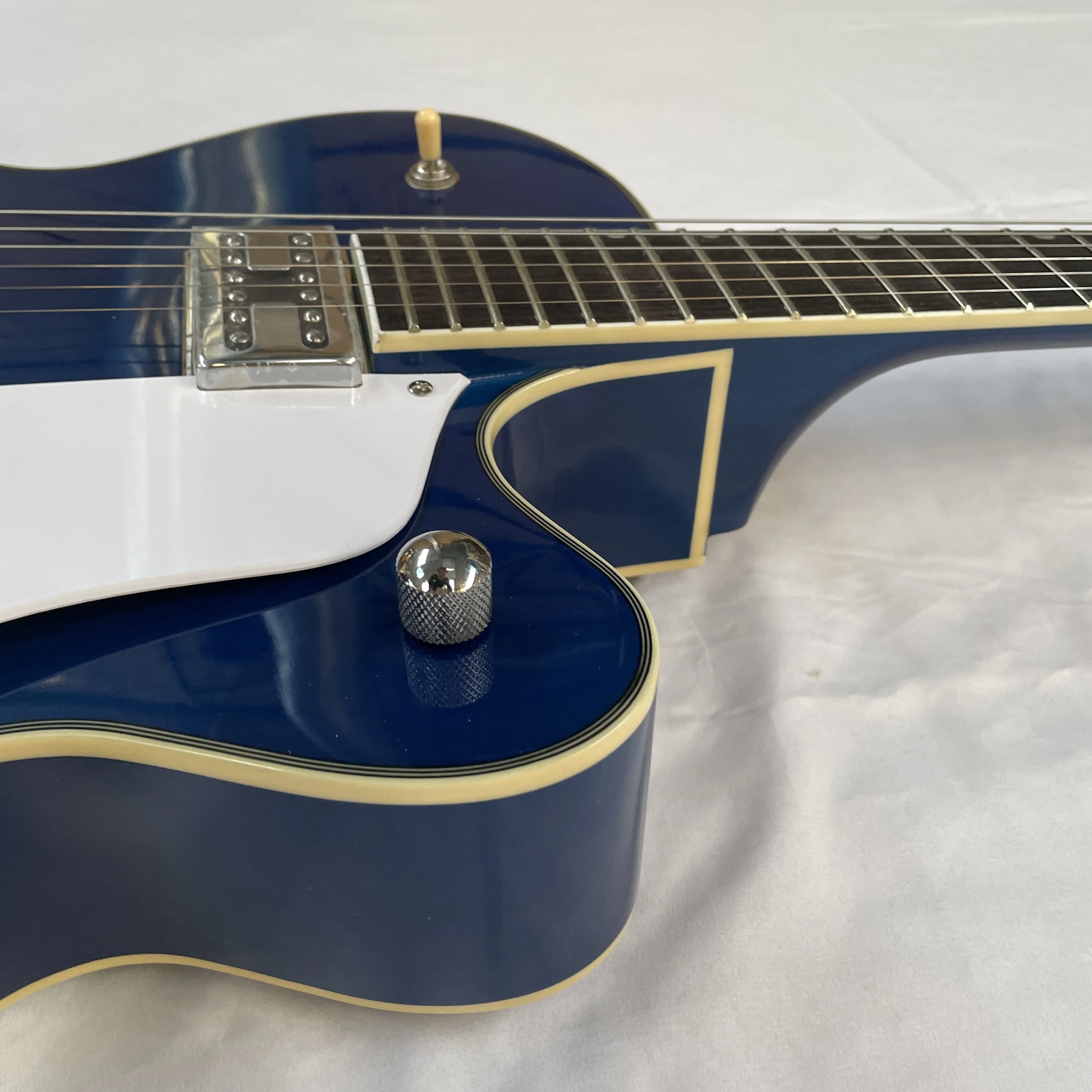 Blue Hollow Electric Guitar big tremolo bar