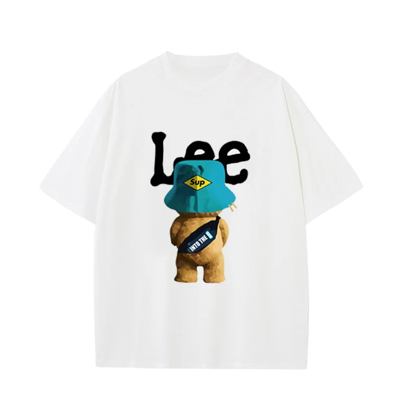 

Oversized Men's T-shirt Summer Cotton High-quality Fashion Tide Brand Printed Men's Top Street Casual Women's Short Sleeve