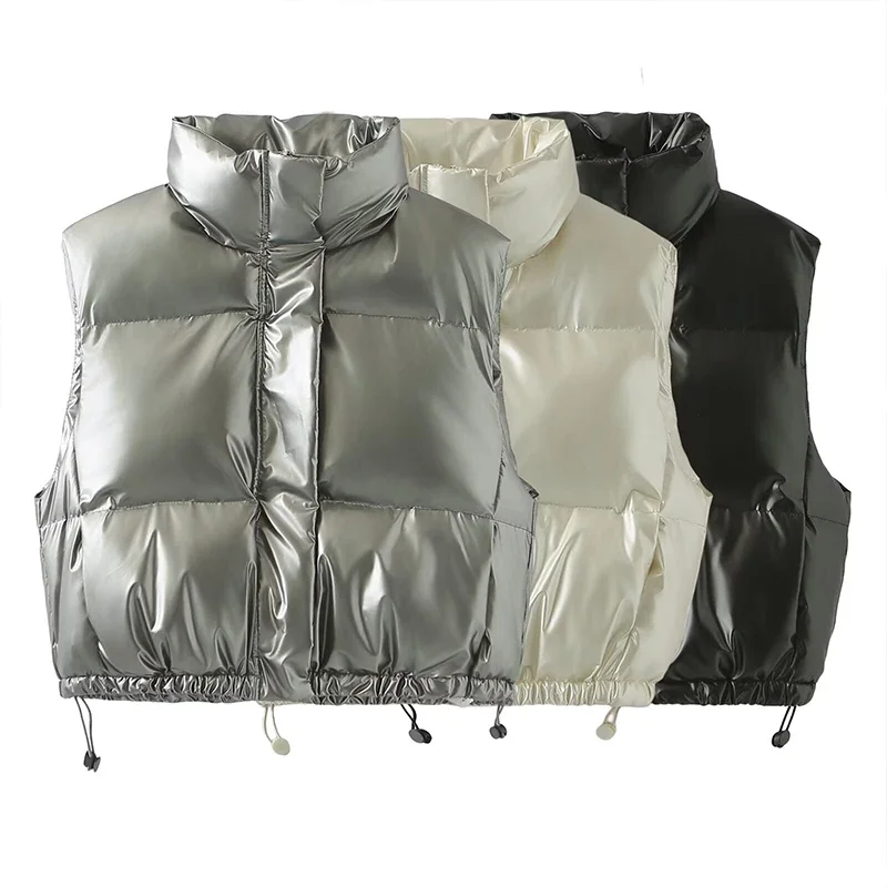 Women Warm Cotton-padded Vest Coats Autumn Winter Sleeveless Waistcoat Casual Thick Warm Loose Fashion Outwear Streetwear