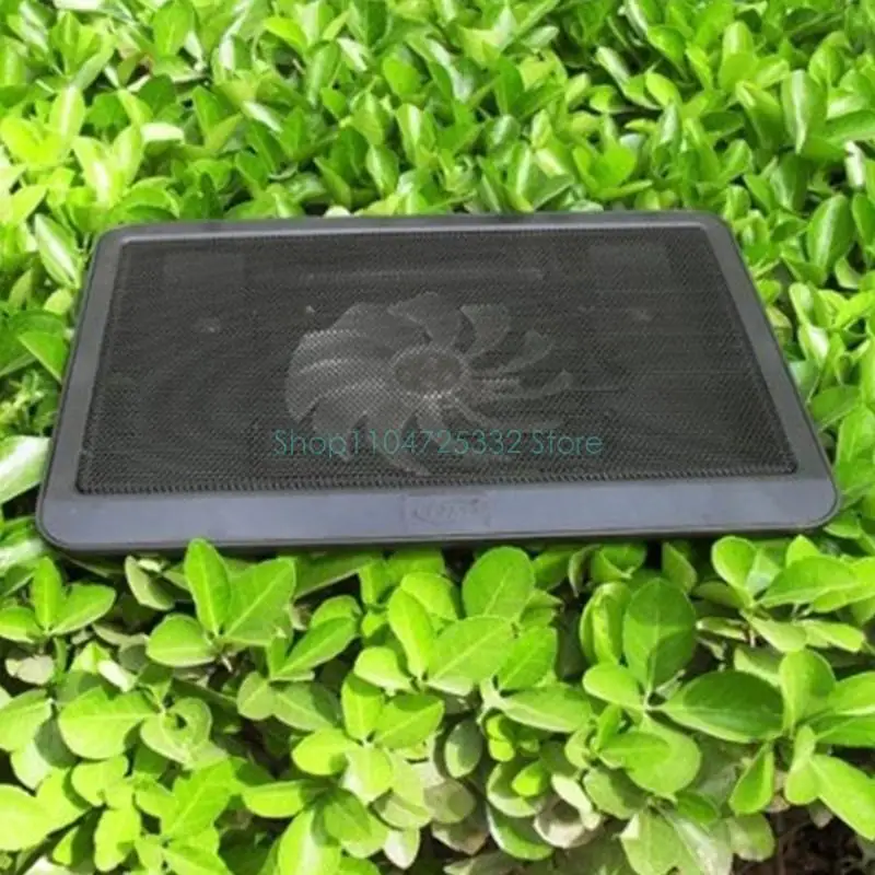 12-14 Inch Laptop Cooling Pad For Gamers, USB Quiet Fans, Portable Gaming Notebook Cooler Stand, Chill Mat With 1 Blue LED_voghion.com