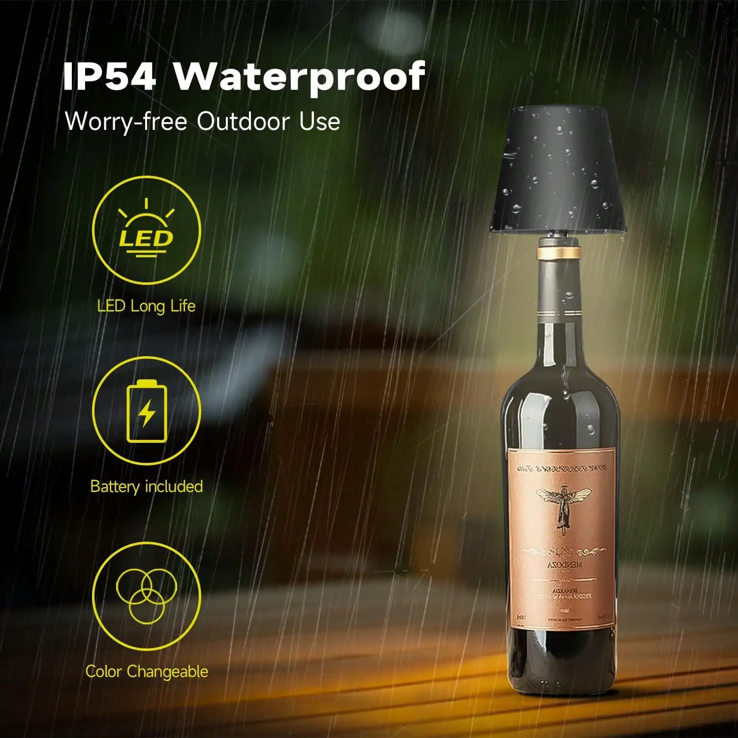 Rechargeable Wine Bottle LED Lamp 5