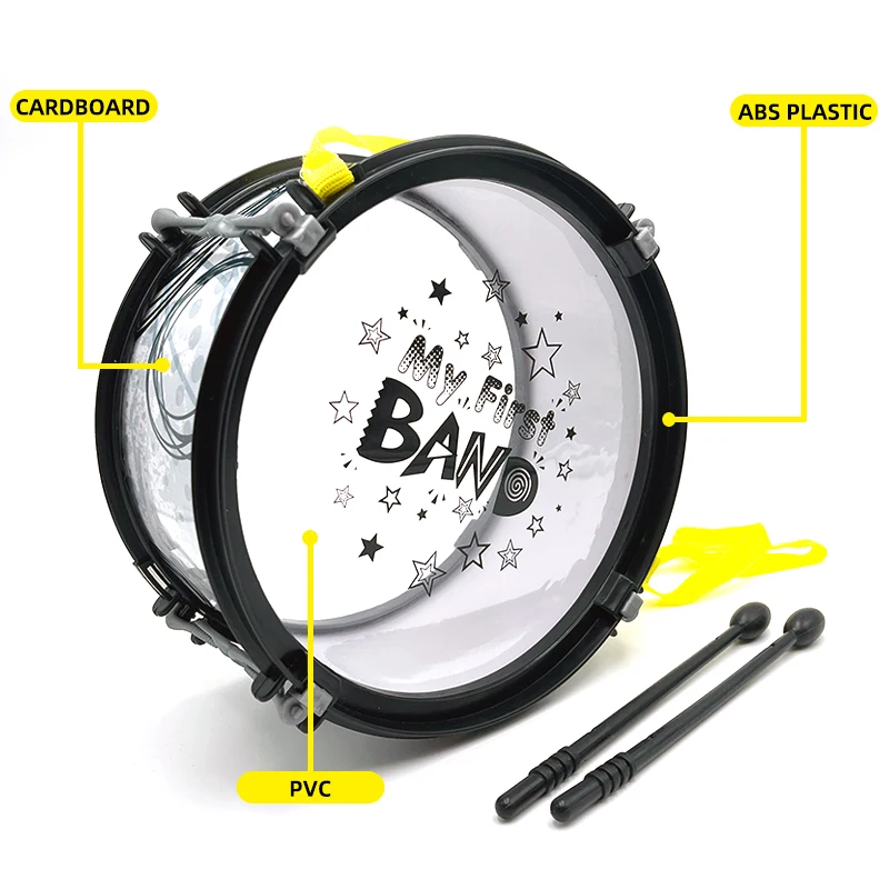 Kids Drum Set 8.6-inch Musical Instrument with 2 Drumsticks Learning Educational Toys for Children Boys Girls Gift 2
