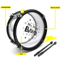 Kids Drum Set 8.6-inch Musical Instrument with 2 Drumsticks Learning Educational Toys for Children Boys Girls Gift 2