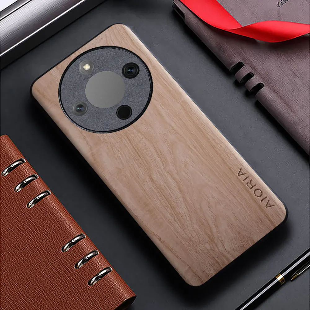 Bamboo Wood Pattern Leather Phone Case - Elegant and Durable Back Cover