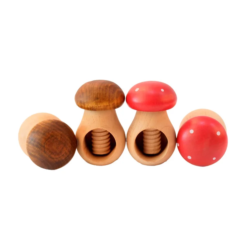 Creative Mushroom Shape Nutcracker Wooden Walnut Shell Walnut Loosening Clip Nut Easy To Crack Adjustable Shell Opening Tool