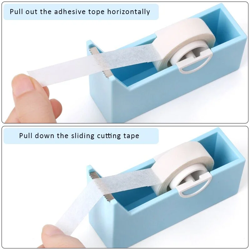 Eyelash Extension Tape Holder Base Professional Adhesive Tape Cutter Grafting Lash Plastic Rotating Tape Cutting Makeup Tools