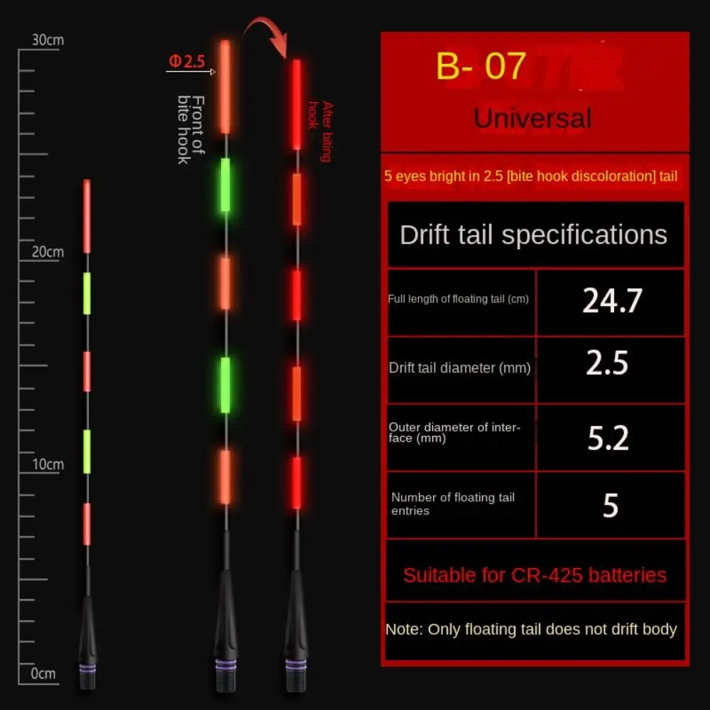 Description Picture 3 of itemSuper Bright Night Fishing LED Smart Gravity Induction Electronic Tail drift Float Top Luminous Ultra Sensitive Electronic Float