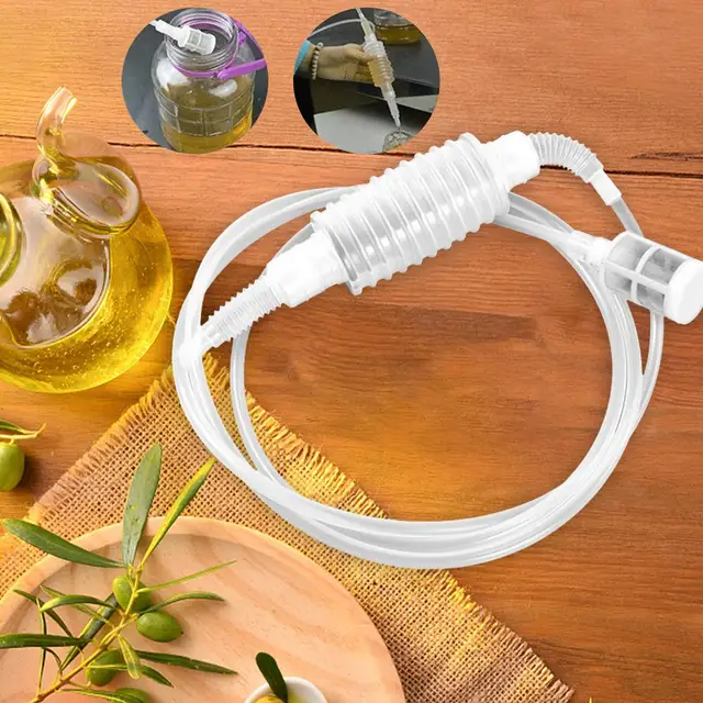 Tube de siphon à vin avec pompe intégrée, zones durables, brassage fait  maison, tuyau souple, aspiration d'huile durable, outil de brassage -  AliExpress