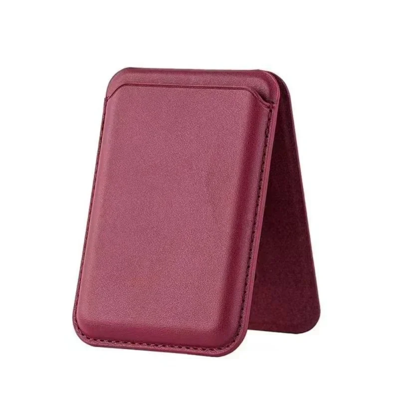 Magnetic Leather Wallet with Hidden Stand and Card Holder