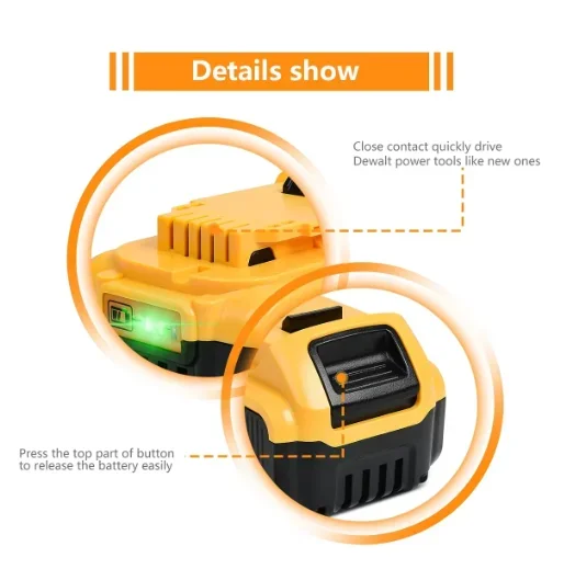 18000mAh 20V for Dewalt 18V 20V power Tools rechargeable electric tool Accessories Lithium batteries Replace DCB200 DCB184