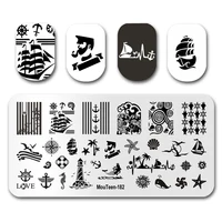 Nail Stamp MouTeen168 Comics And Animation Art Nail Stamping Plates Manicure Set For Nail Art Stamper 2