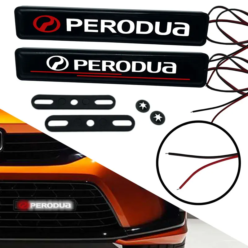 Accessori Auto Adesivo Per Auto Cofano Anteriore Griglia Emblema Led Luce Decorativa Per Perodua Myvi Aruz Bezza Axia Viva Alza Kancil