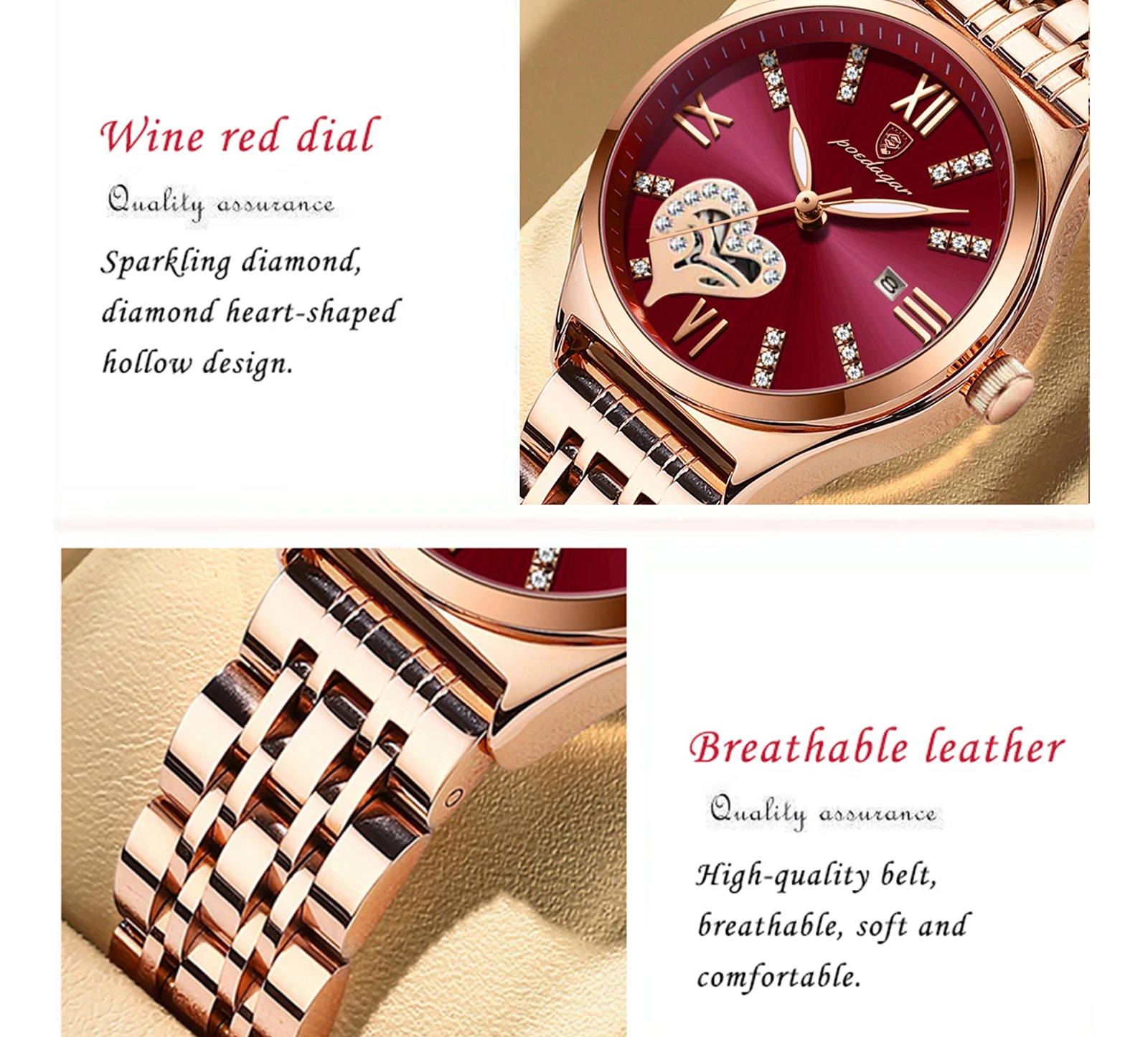 POEDAGAR Top Luxury Woman Watches Waterproof Luminous Date Stainless Steel Women’s Quartz Wristwatch Elegant Dress Ladies Watch BEST SELLERS