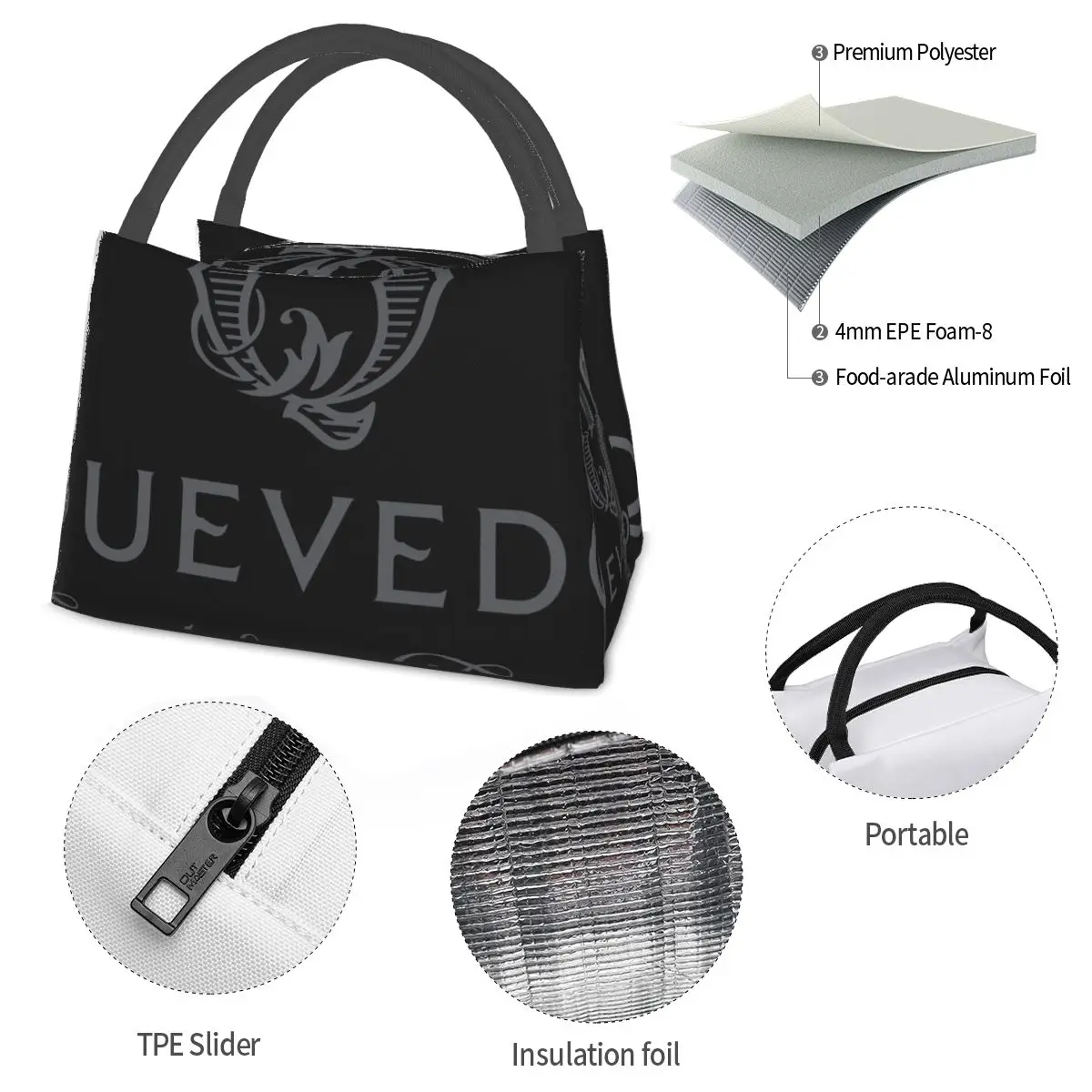 Quevedo Wines Portable insulation bag for Cooler Thermal Food Office Pinic Container
