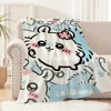 Cute Momonga C-Chiikawa Cartoon Blanket Plush Nap Sofa rug for Living Room Warm Office Bedroom Birthday Home Travel Kid Gifts 3