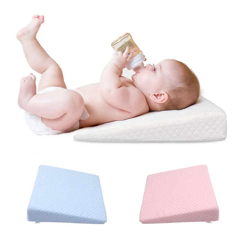 수면 베개, 침 방지 우유 용 침대, 수면 포지셔닝 웨지, 역류 방지 쿠션, 면 패드 매트