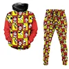 Mickey Mouse Fashion Men's Set Disney Hoodie and Jogging Pants 3D Casual Sports Set 3