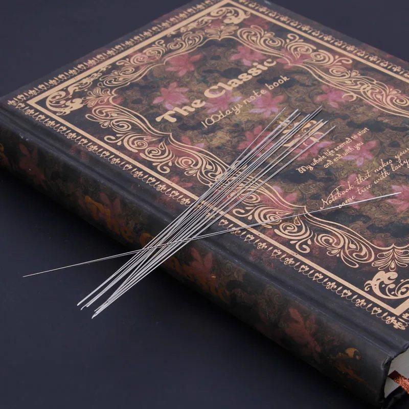 

10 шт. большие складные иглы для бисера, иглы для бисера с большим ушком, металлические швейные иглы 12,5 см, игла для прямой