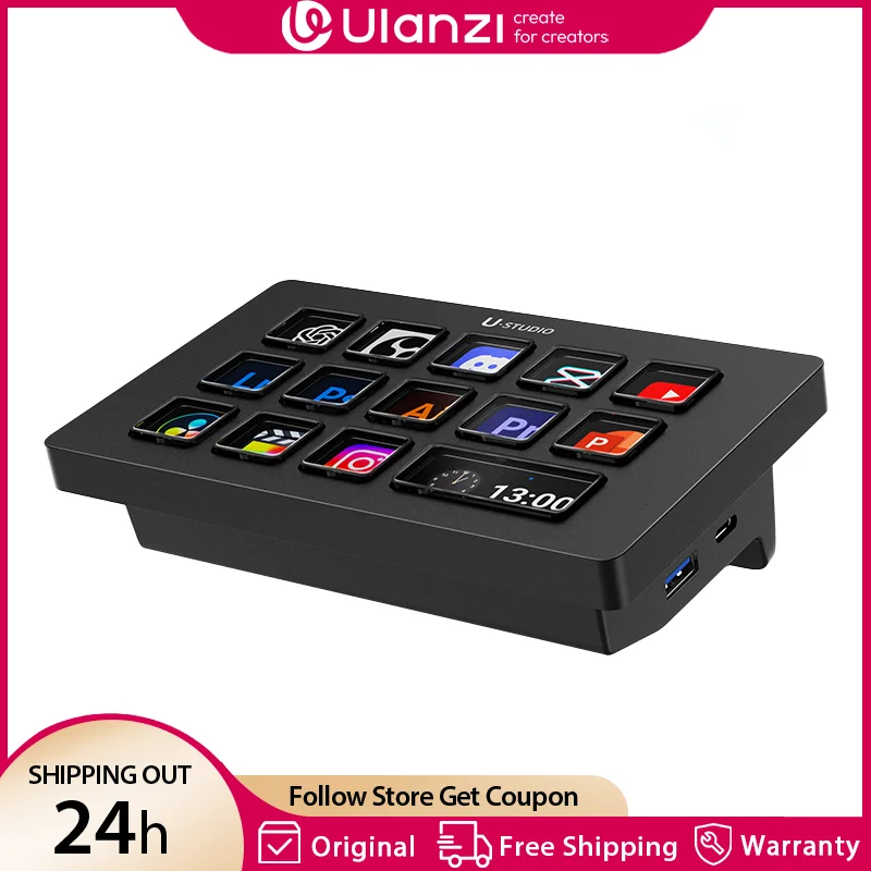Ulanzi D200H 7 in 1 Stream Deck with 13 DIY Keys Stream