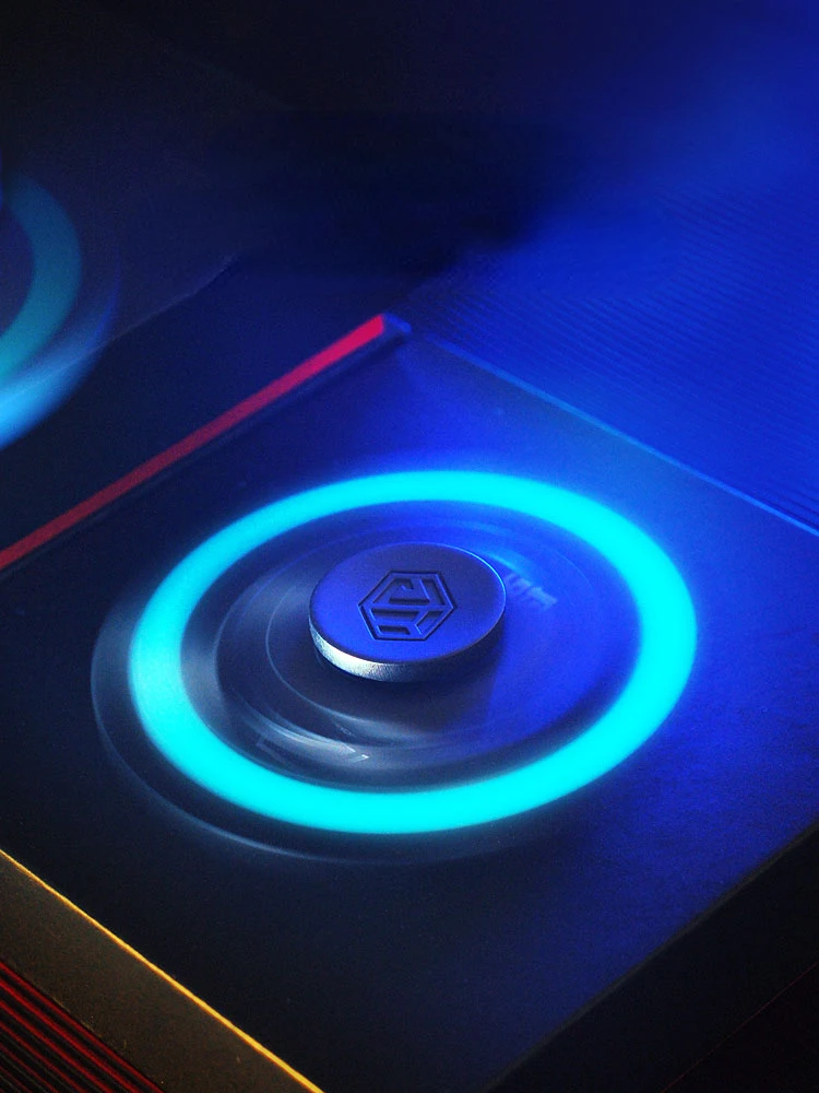 Fingertip Gyro Luminous Metal Alloy Smart Fidget Spinner Desk Hand Stress Relief Toys for Adults THE MACHINIST Free Shipping