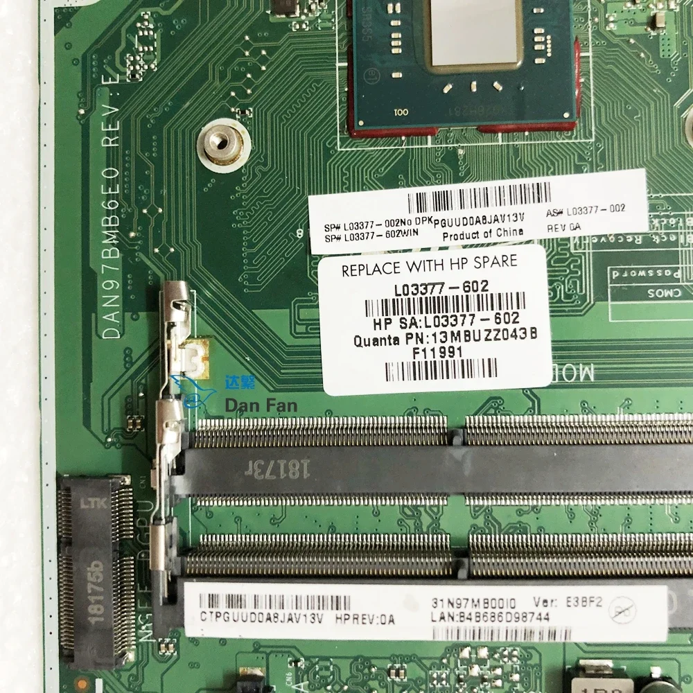 L03377-602 For HP 22-C 24-F 22-C013 TPC-Q046-24 J4005 AII-in-One PC Motherboard DAN97BMB6E0 L03377-601 L03377-002 100% Work 5 L03377-602 For HP 22-C 24-F 22-C013 TPC-Q046-24 J4005 AII-in-One PC Motherboard DAN97BMB6E0 L03377-601 L03377-002 100% Work - Image 3