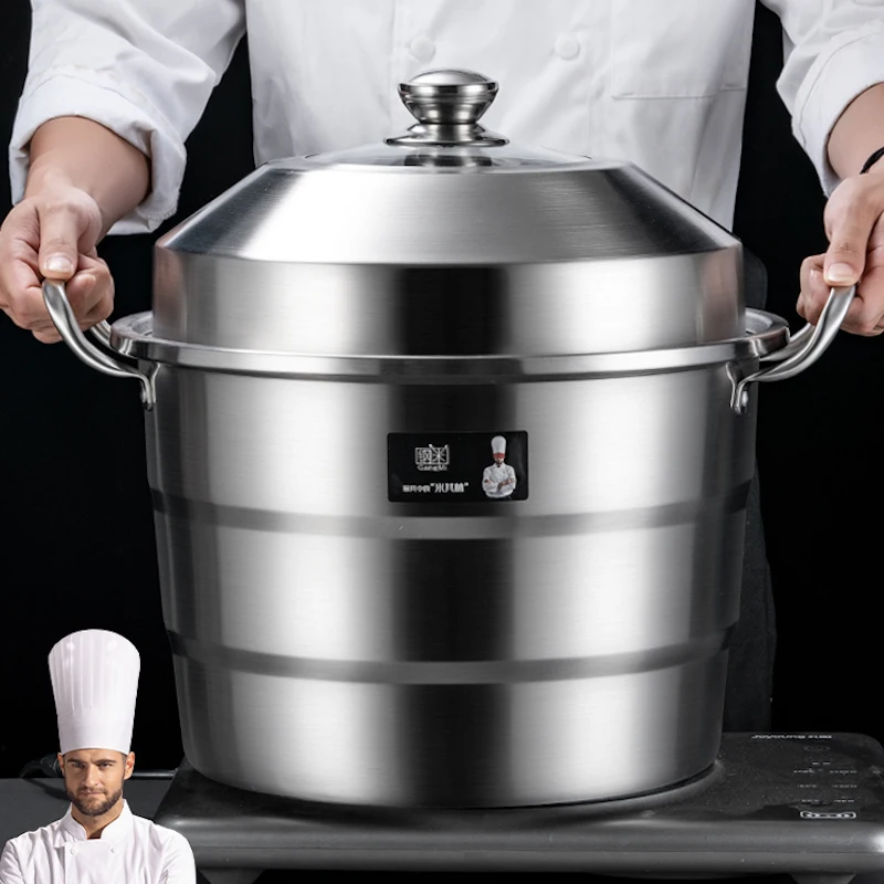 23inch Cooking Steamer Pot Multi-function Extra large Commercial 60CM 3-6  layer Food Steamer Pot Hot Pot Soup