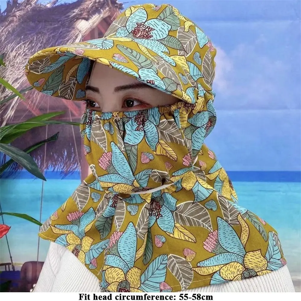 여름 얼굴 및 목 자외선 차단 레저 모자, 여성 모자, 태양 모자, 귀 플랩