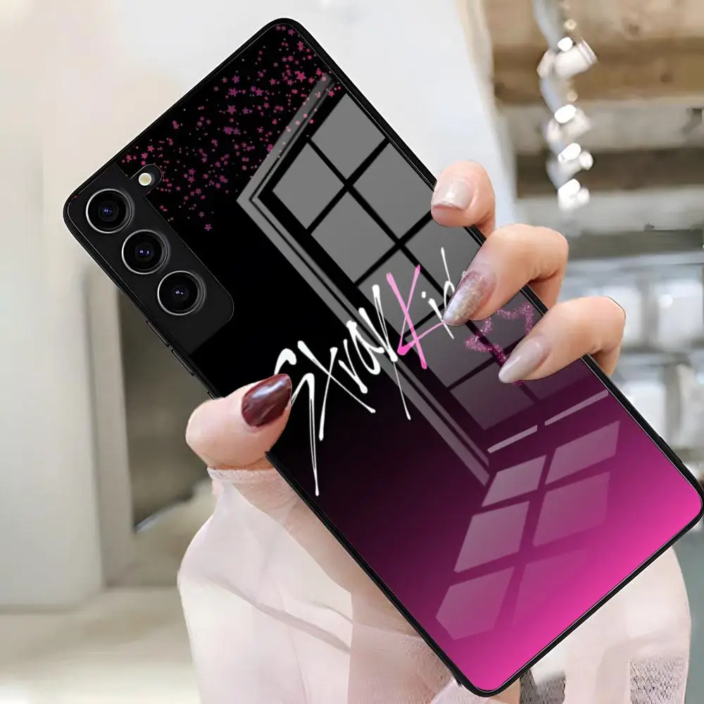 Kpop S-Stray-Kids Shockproof Glass Phone Case Cover