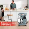 Commercial Food Mixer 15Qt 600W 110V 3 Speeds Adjustable, Stainless Steel Bowl Stand Mixer With Safety Guard 6