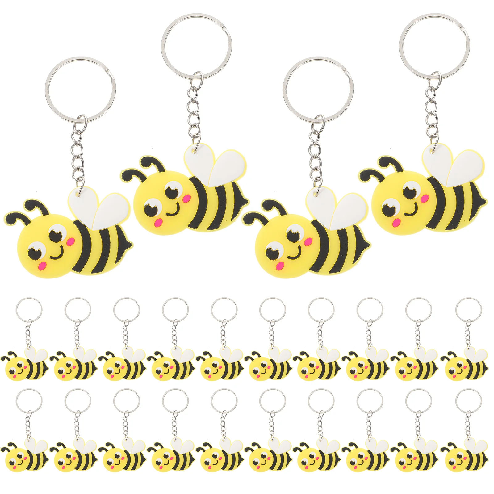

Cartoon Bee Shaped Keychain Adorable Cartoon Bee Keyring Decorations For Beehive Decor for Bag