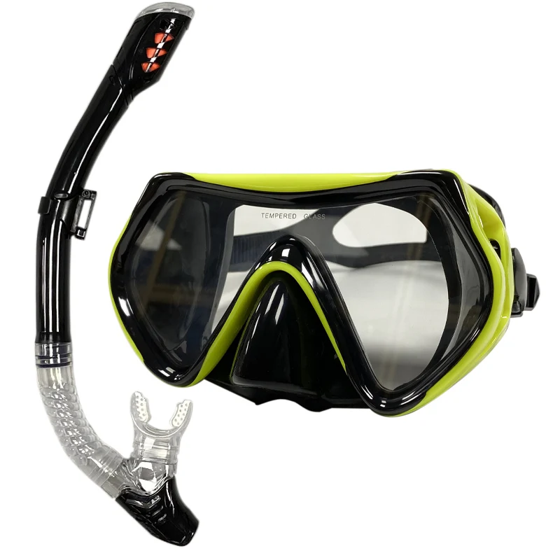 High quality silicone diving mirror full dry breathing tube set with wide field of vision Diving Masks 3