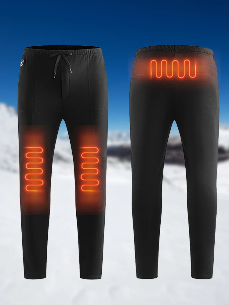 Winter Heated Trouser USB Charging Electric Heated Trouser Casual Rechargeable Thermal Heating Pant Cold Weather Bottom