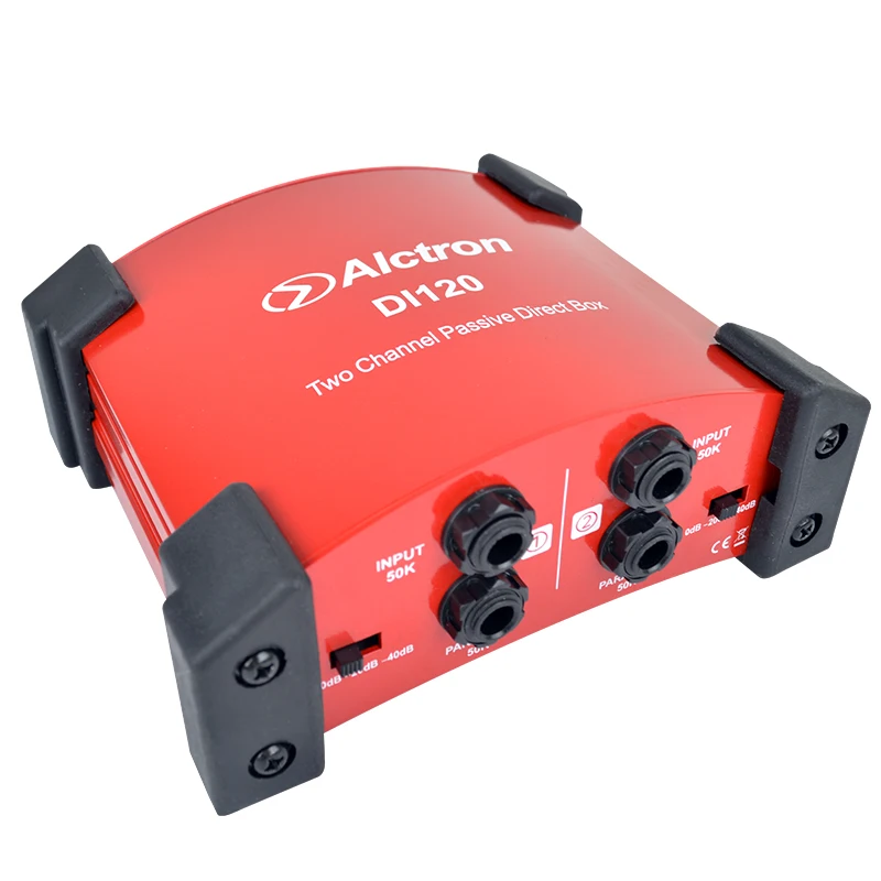 New Arrive Alctron DI-120 two-channel passive direct box DI box for keyboard,acoustic and electric guitar 