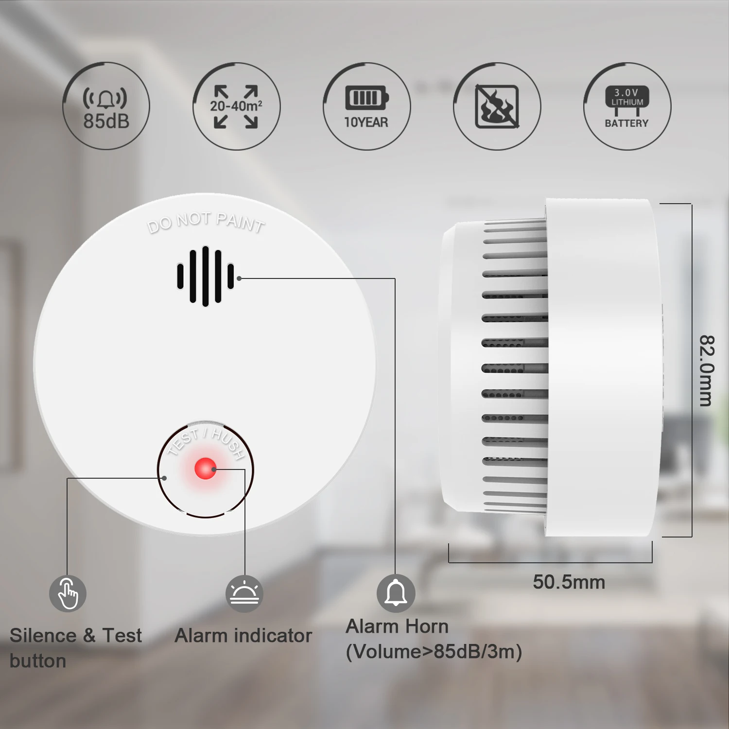 CPVAN kouř detektor udírny kombinace 85DB oheň alarm domácí záruka systém hasiče kouř alarm oheň ochrana