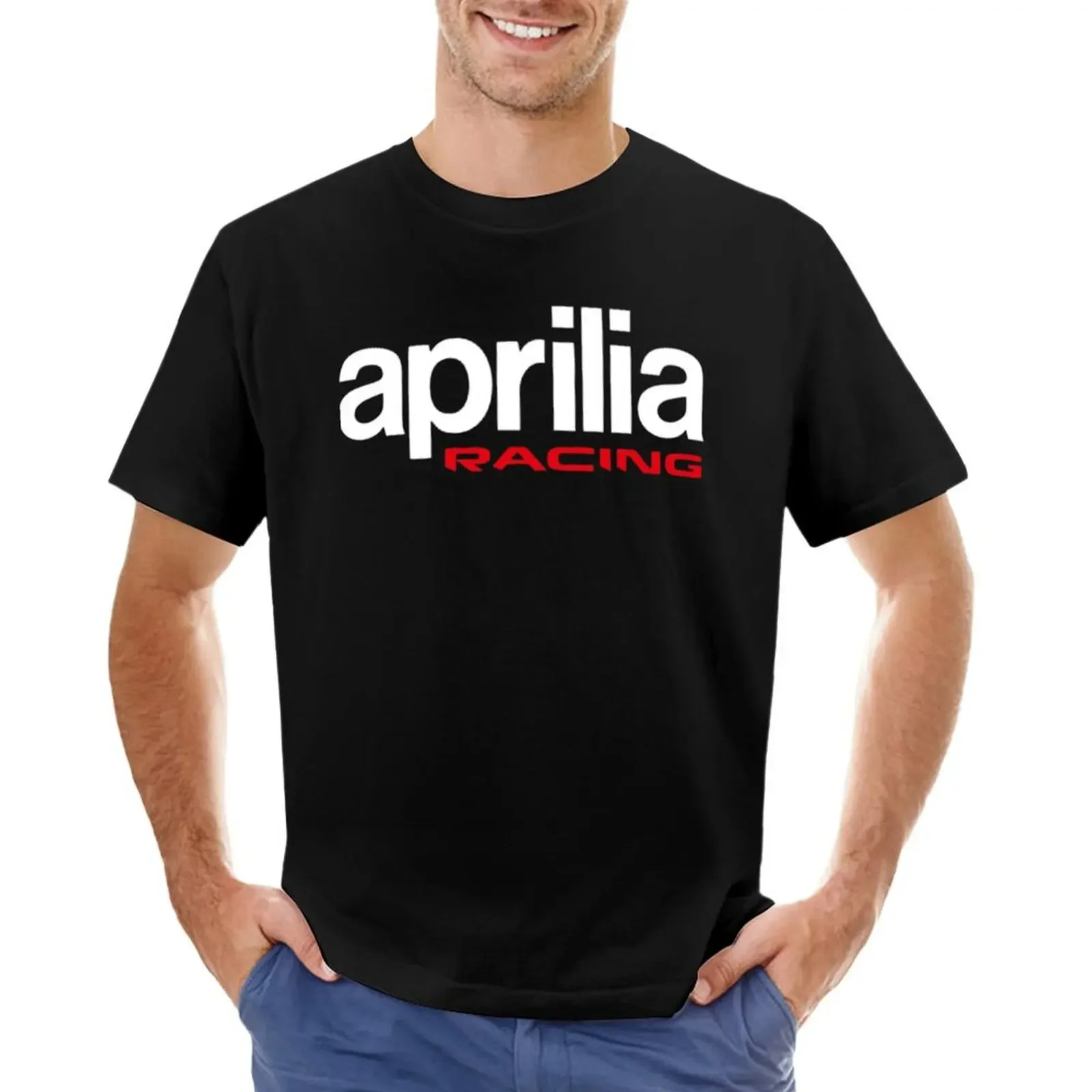 Aprilia Racing Merchandise T-Shirt Abbigliamento Estetico Customs Progetta Le Tue Magliette Vintage Personalizzate Per Uomo