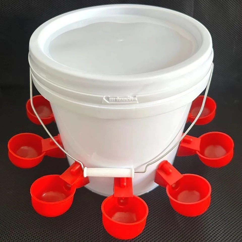 Automatische Hühner-Wassertränke - 6 Stück Bewässerungsbecher Für Geflügel, Enten, Hasen - Wassersparend & Einfach Zu Reinigen