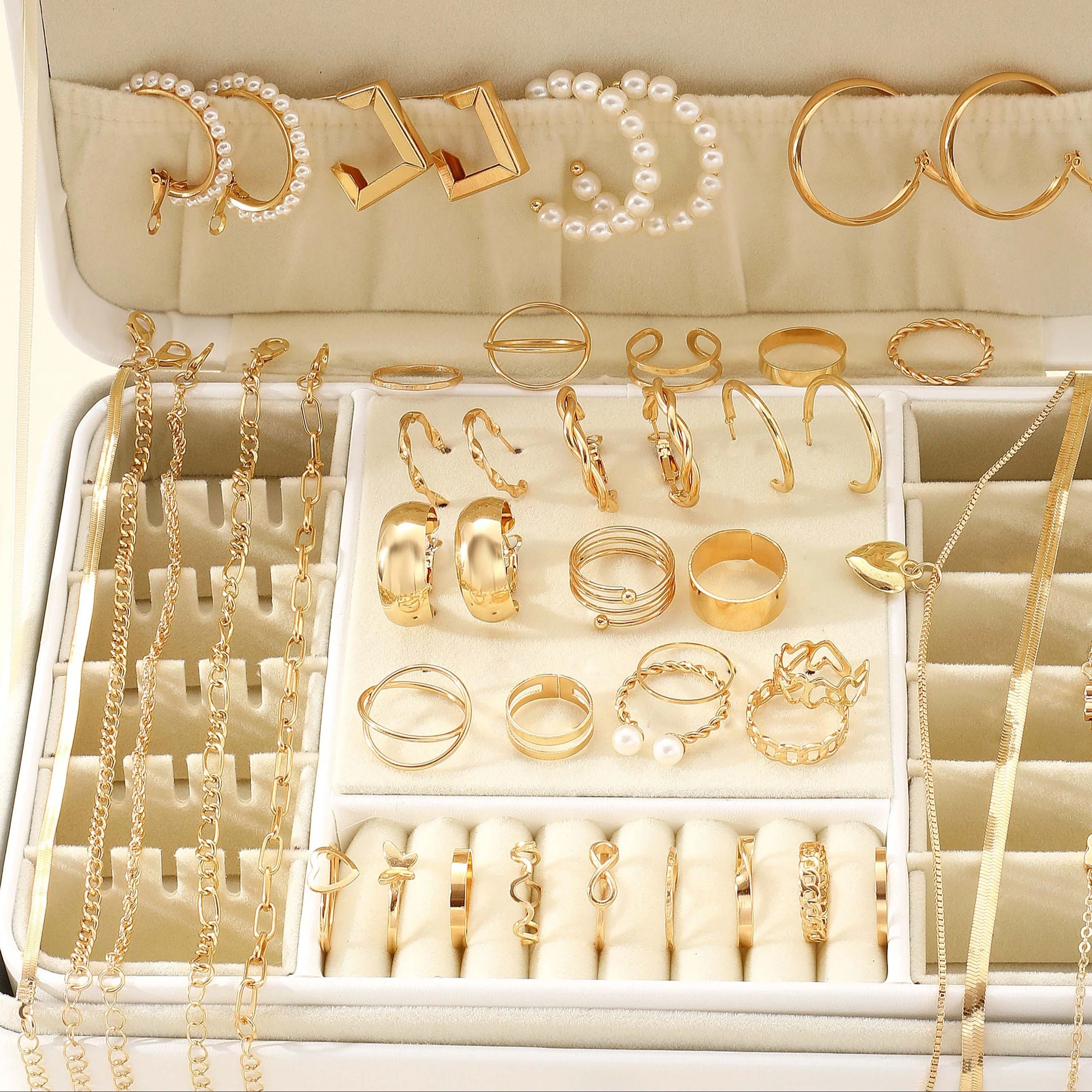 Jewelry Sets Jewelry Set 54-Piece Elegant Assortment With Earrings Necklaces Rings Bracelets Versatile 4-in-1 Collection For Daily