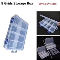20*13.5*4.5cm Adjustable 8 Grids Compartment Plastic Holder Case Organizer Storage Box Screw  Large Capacity Storage Box Tool 2