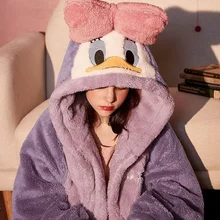 

Autumn and Winter New Solid Color Stitching Casual Wild Coral Fleece Loose Simple Pajamas Plus Velvet Thick Warm Pajamas