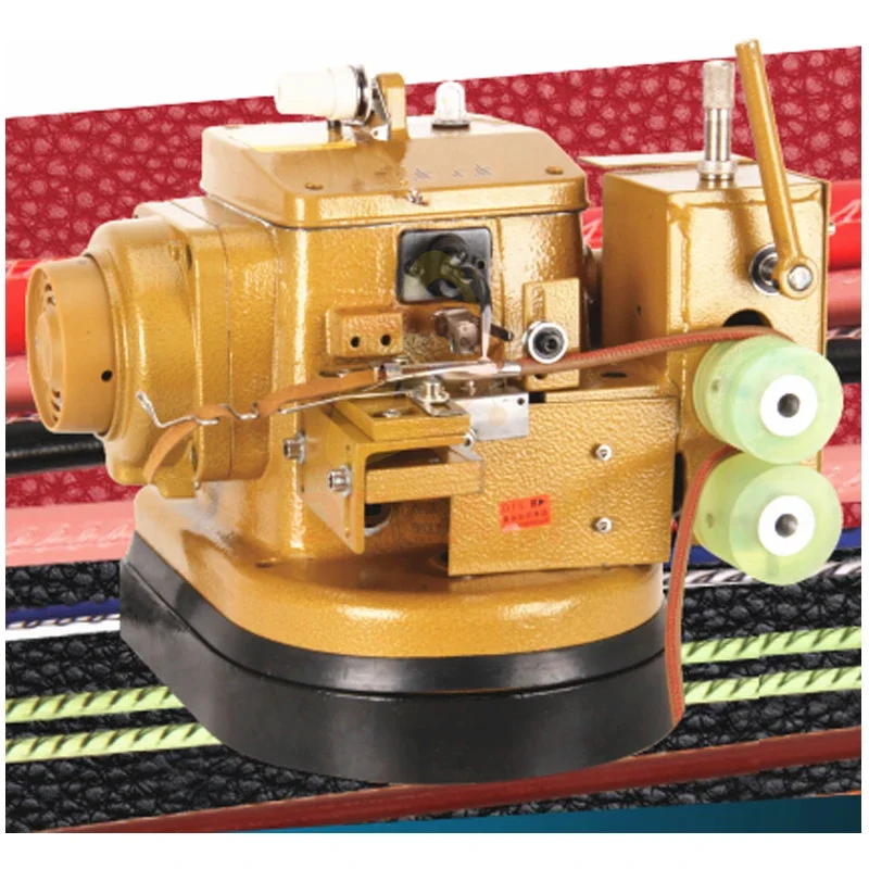 Industrial round strip leather overlock stitching sewing machine